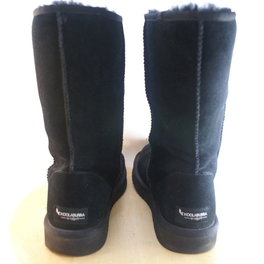 Koolaburra by UGG Victoria Black Suede Tall Winter Boots 1017089 Women 9